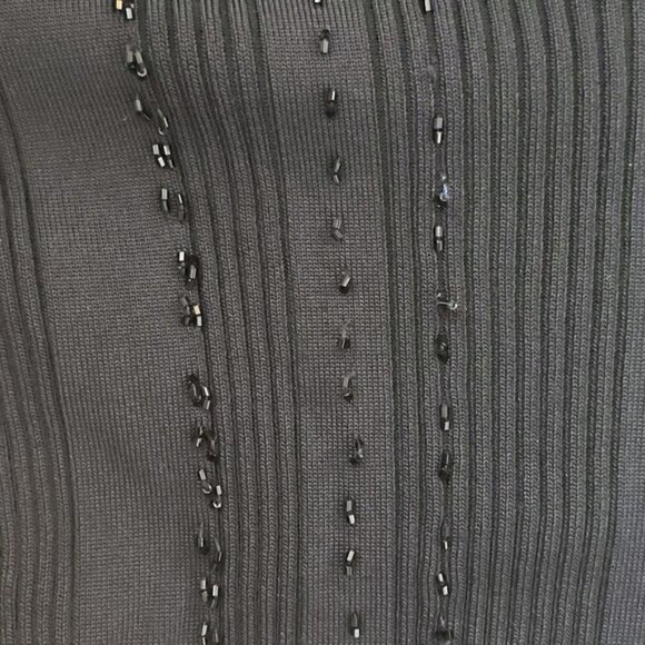 August Silk Knits Black Beaded Sweater - Picture 3 of 6